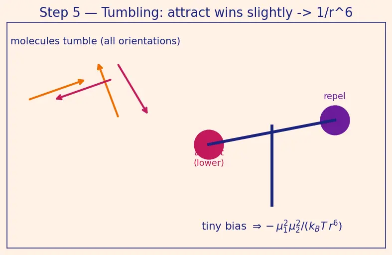 Figure — van der Waals forces — London dispersion, dipole-dipole, dipole-induced dipole