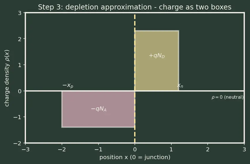Figure — Depletion region and space charge