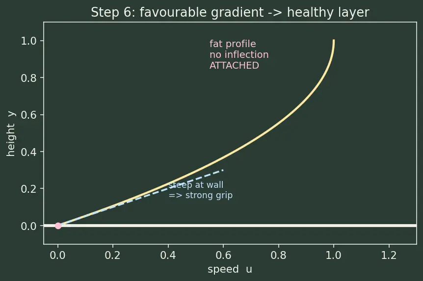 Figure — Boundary layer separation — adverse pressure gradient