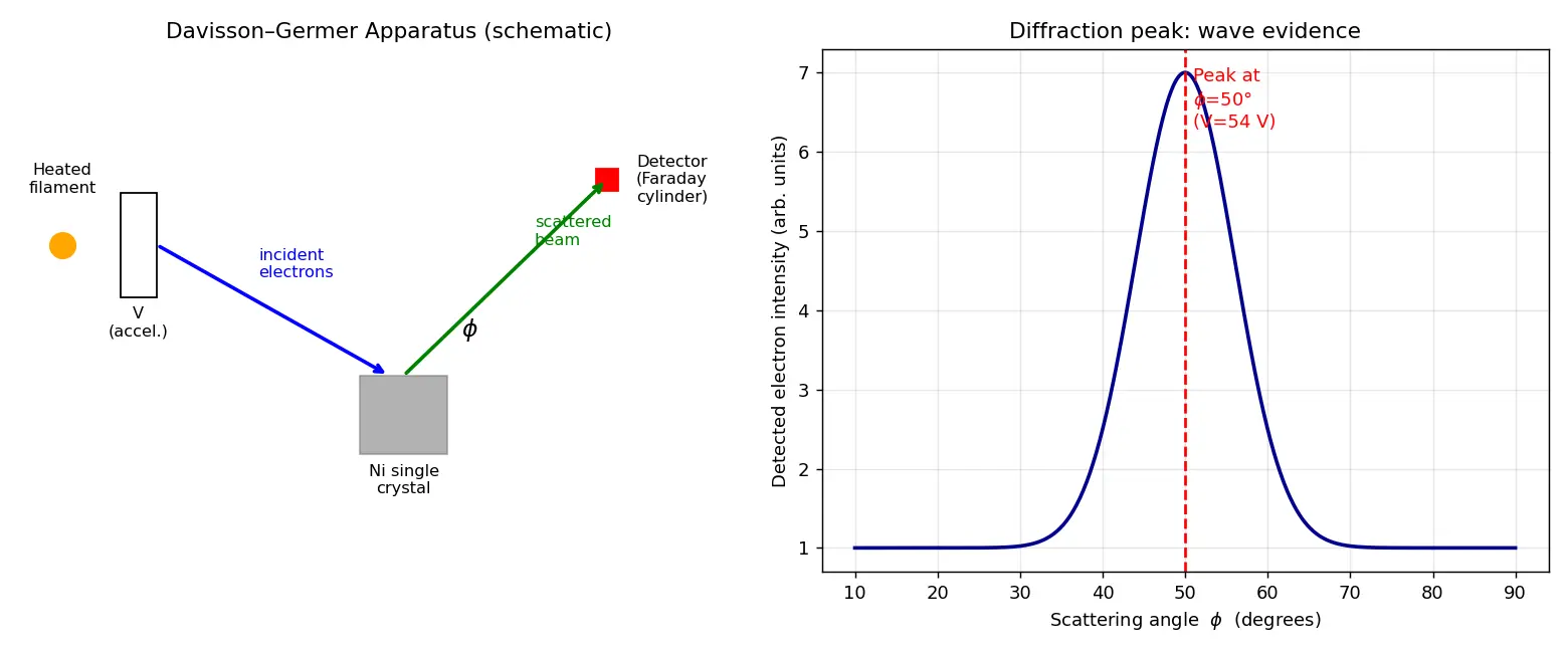 Figure — Davisson-Germer experiment — electron diffraction