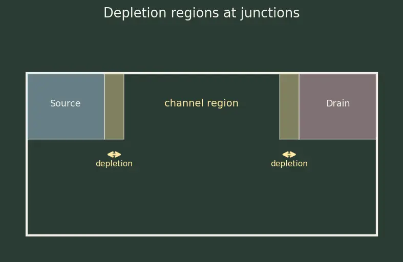 Figure — Channel length and short-channel effects