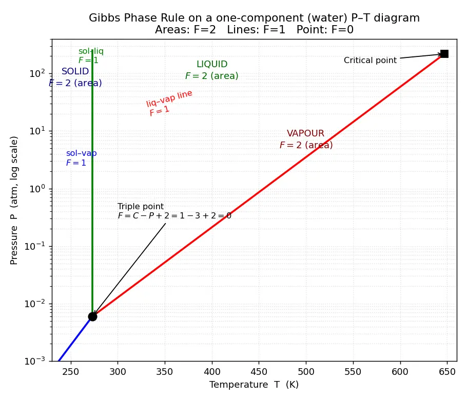 Figure — Phase rule — Gibbs phase rule