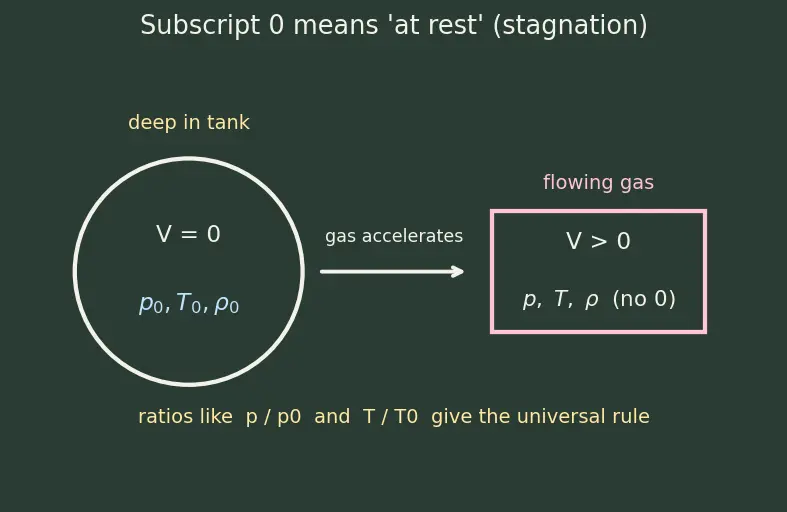 Figure — Converging nozzle — subsonic flow, Mach 1 at exit