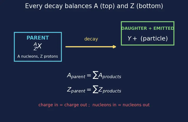 Figure — Radioactive decay — alpha, beta, gamma — mechanisms