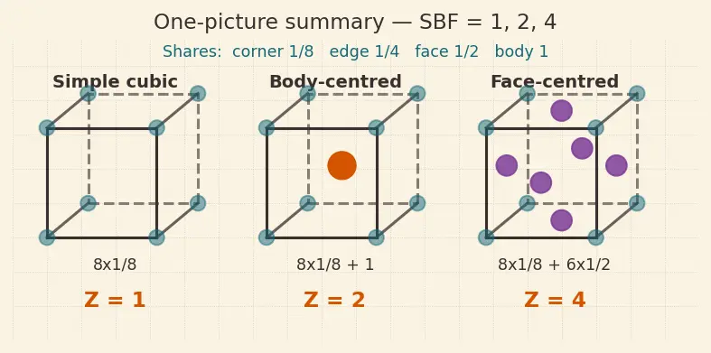 Figure — Solid state — crystalline vs amorphous; unit cell, Bravais lattices