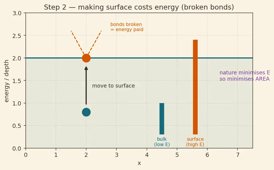 Figure — Surface tension — origin, Young-Laplace equation