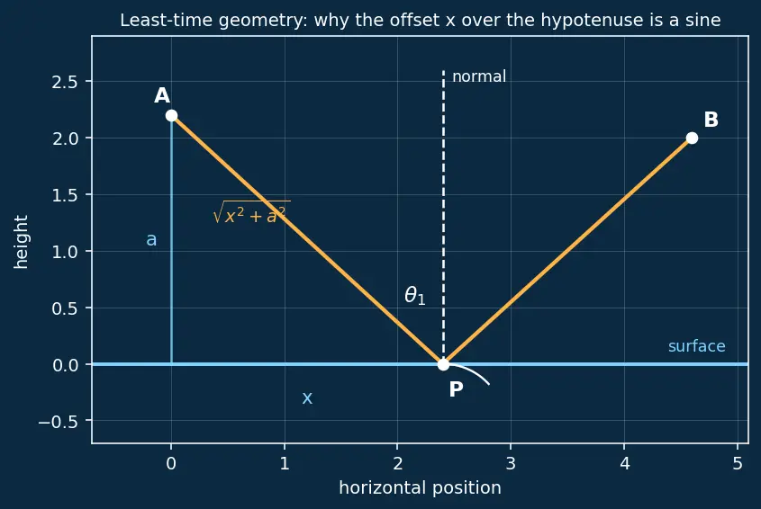 Figure — Geometric optics — rectilinear propagation, reflection, refraction