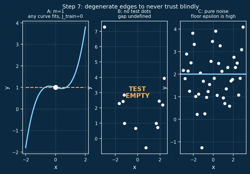 Figure — Underfitting vs overfitting diagnosis