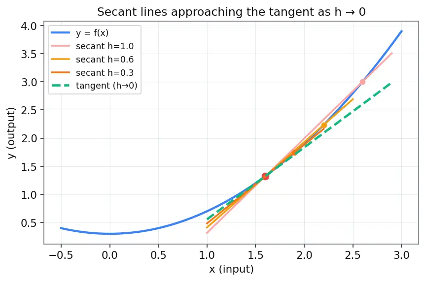 Figure — Chain rule for multivariable functions — all cases
