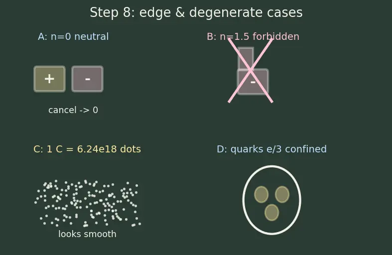Figure — Electric charge — properties, quantization, conservation