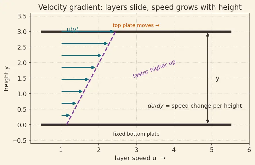 Figure — Fluid definition — shear stress, no fixed shape