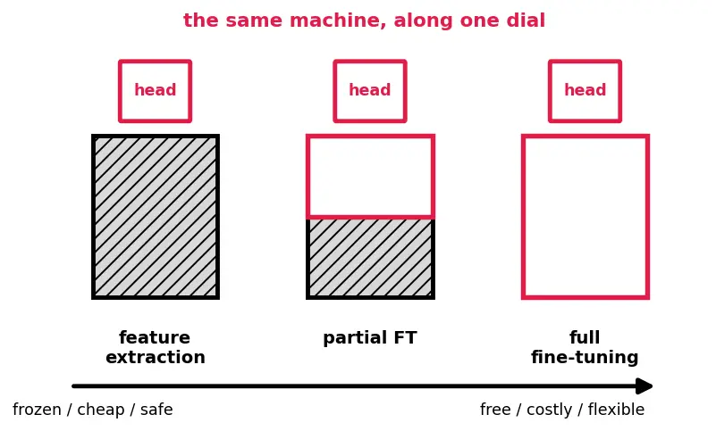 Figure — Full fine-tuning vs feature extraction