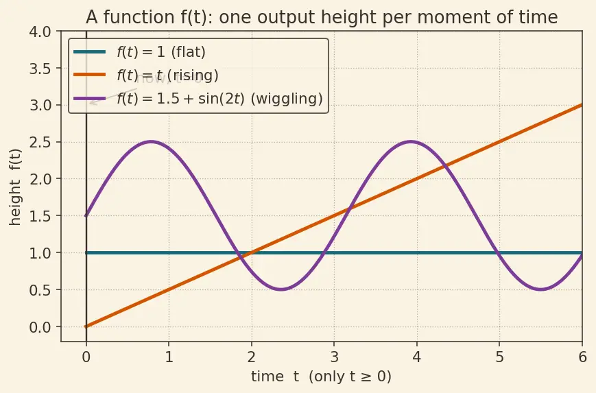 Figure — Laplace transform — definition, region of convergence