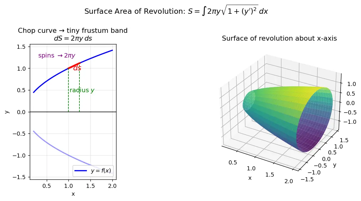 Figure — Surface area of revolution