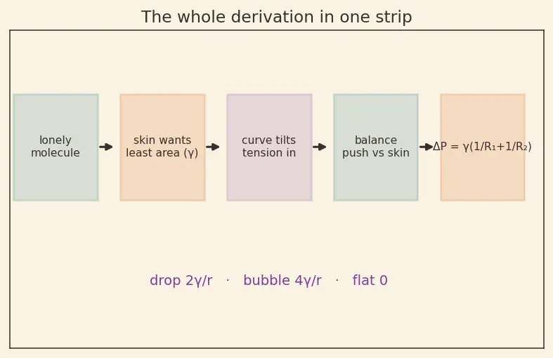 Figure — Surface tension — origin, Young-Laplace equation
