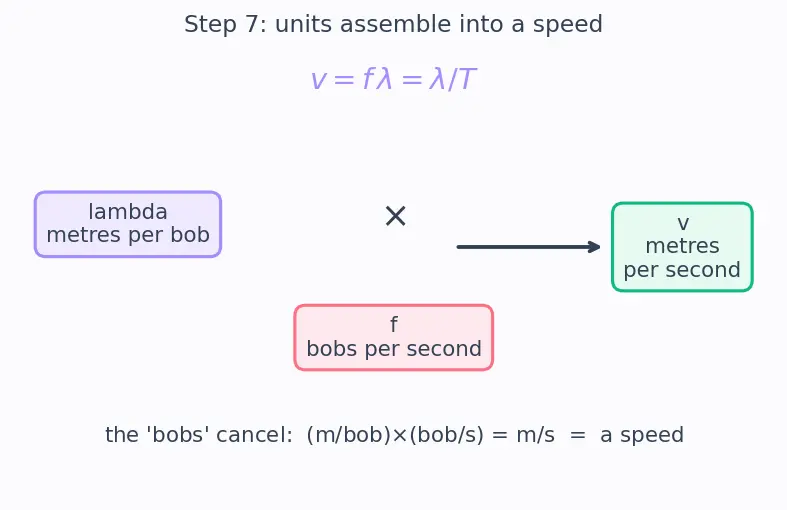 Figure — Wave parameters — amplitude, wavelength, frequency, period, wave speed