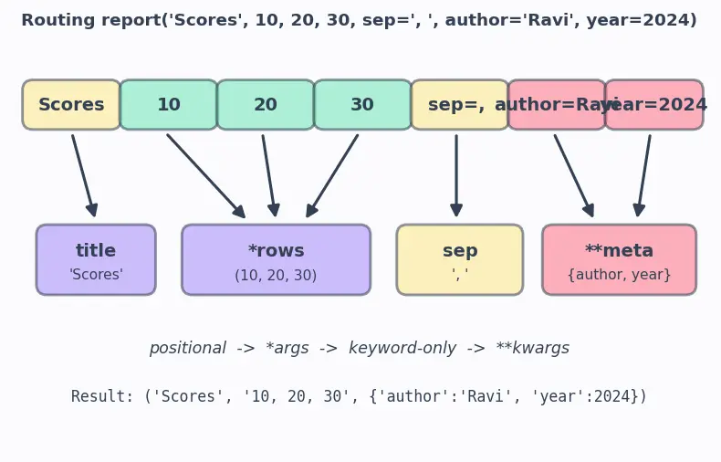 Figure — ` - args` and ` - kwargs` — flexible argument passing