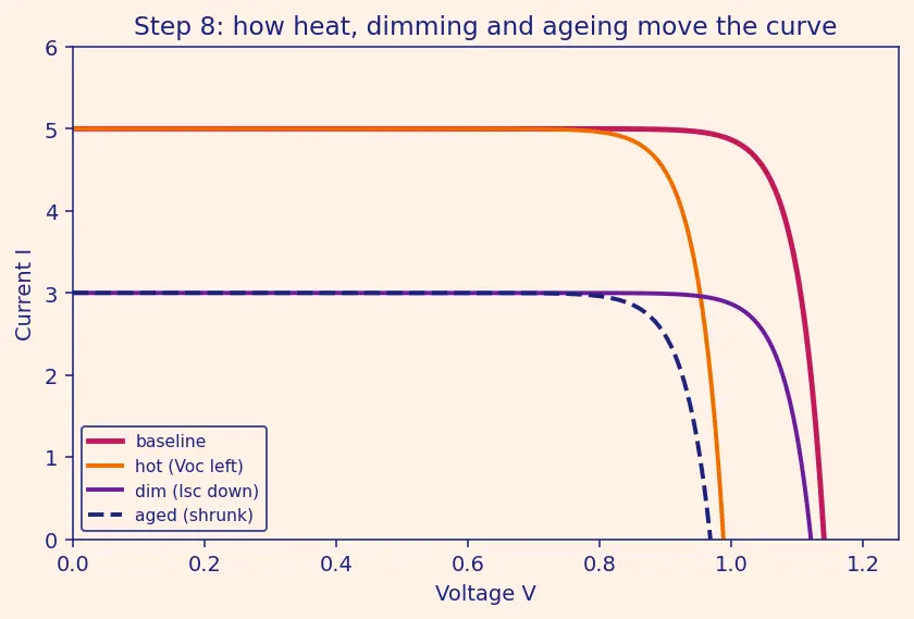 Figure — Power systems — solar arrays (I-V curve, power tracking), batteries (DoD, cycles), RTG