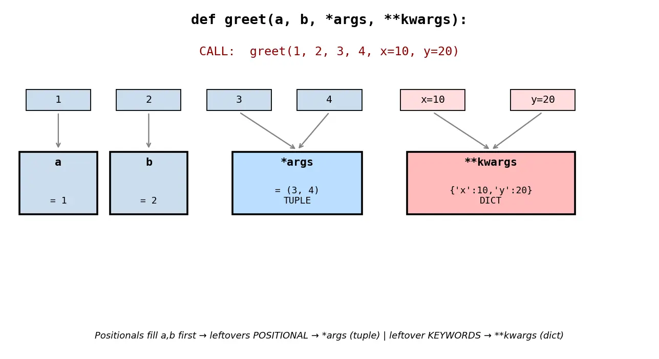 Figure — ` - args` and ` - kwargs` — flexible argument passing