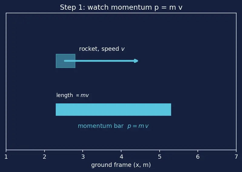 Figure — Systems with variable mass — rocket equation derivation preview