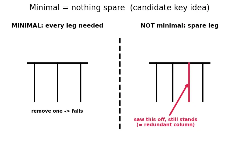 Figure — Keys — primary, candidate, super, foreign, natural vs surrogate