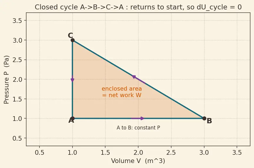 Figure — Internal energy of ideal gas U = (f - 2)nRT