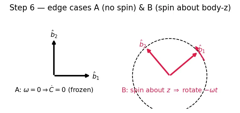 Figure — DCM kinematics — Ċ = −[ω×]C
