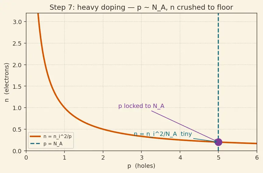 Figure — P-type doping with acceptor atoms (boron)