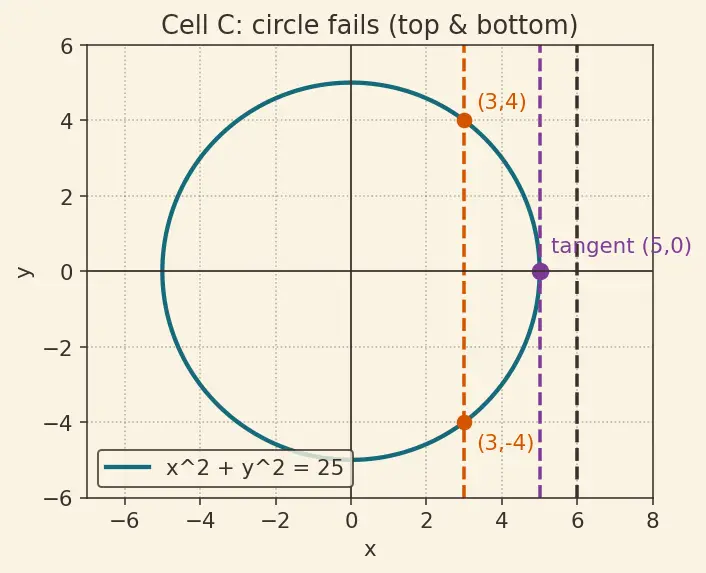 Figure — Vertical line test for functions