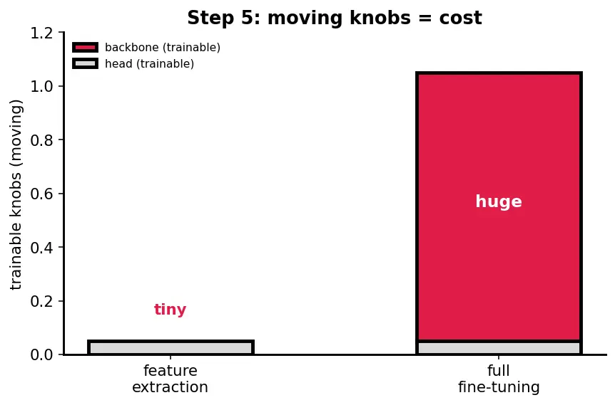 Figure — Full fine-tuning vs feature extraction