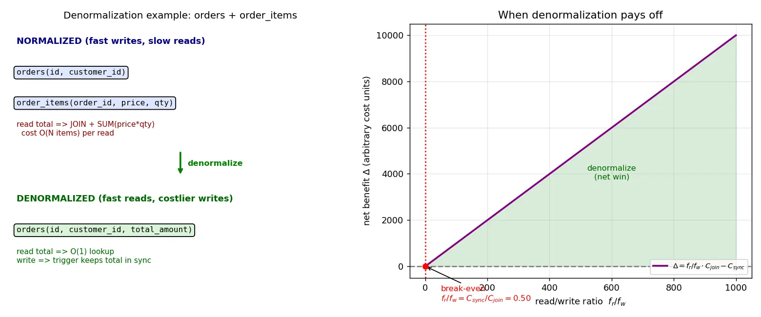 Figure — Denormalization — when and why
