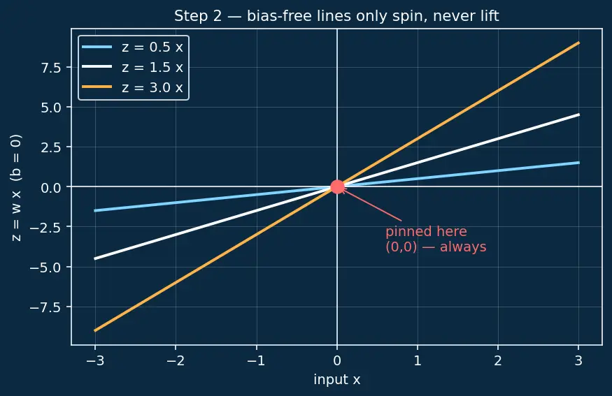 Figure — Bias terms and their role