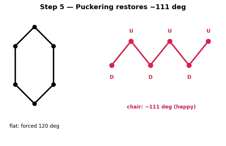 Figure — Cycloalkanes — Baeyer's strain theory; cyclohexane chair - boat, axial vs equatorial