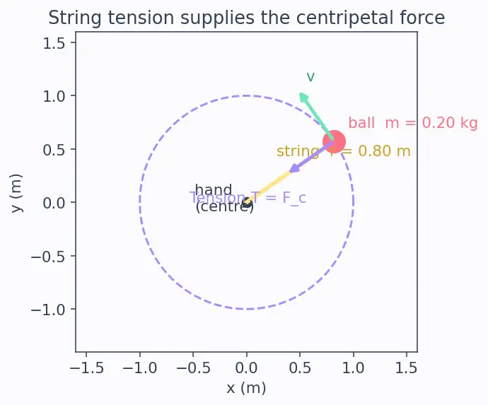 Figure — Circular motion — centripetal acceleration derivation