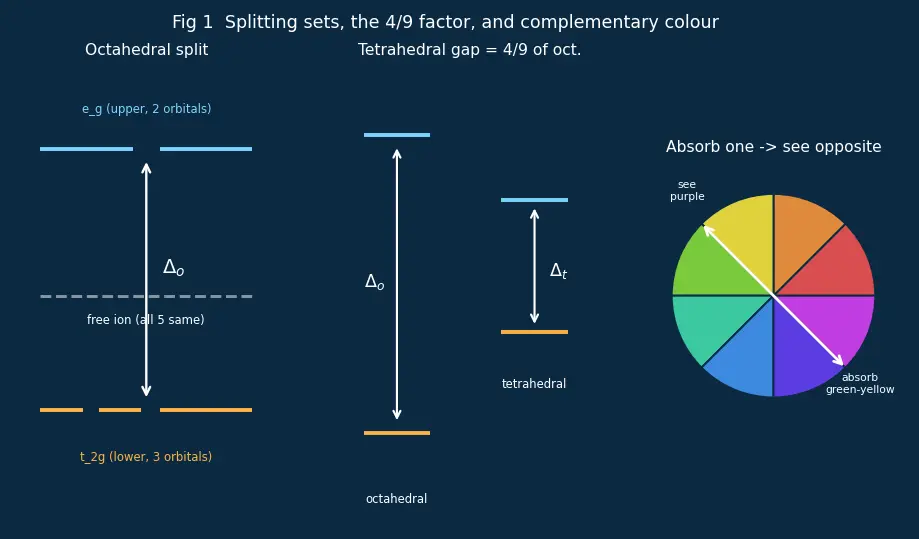 Figure — Colour of complexes — d-d transitions