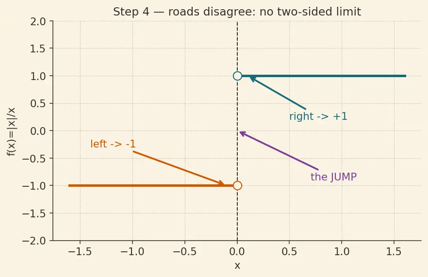 Figure — One-sided limits — left-hand, right-hand