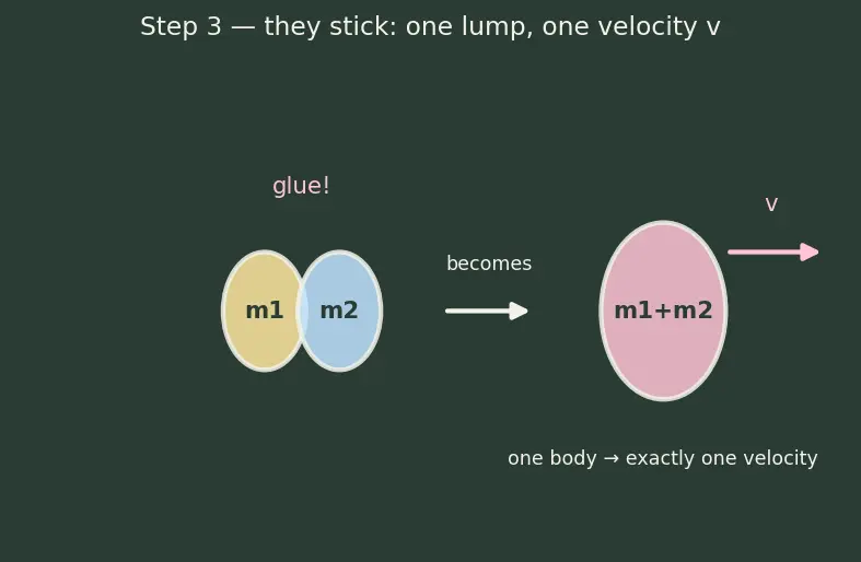 Figure — Perfectly inelastic collisions — maximum KE loss