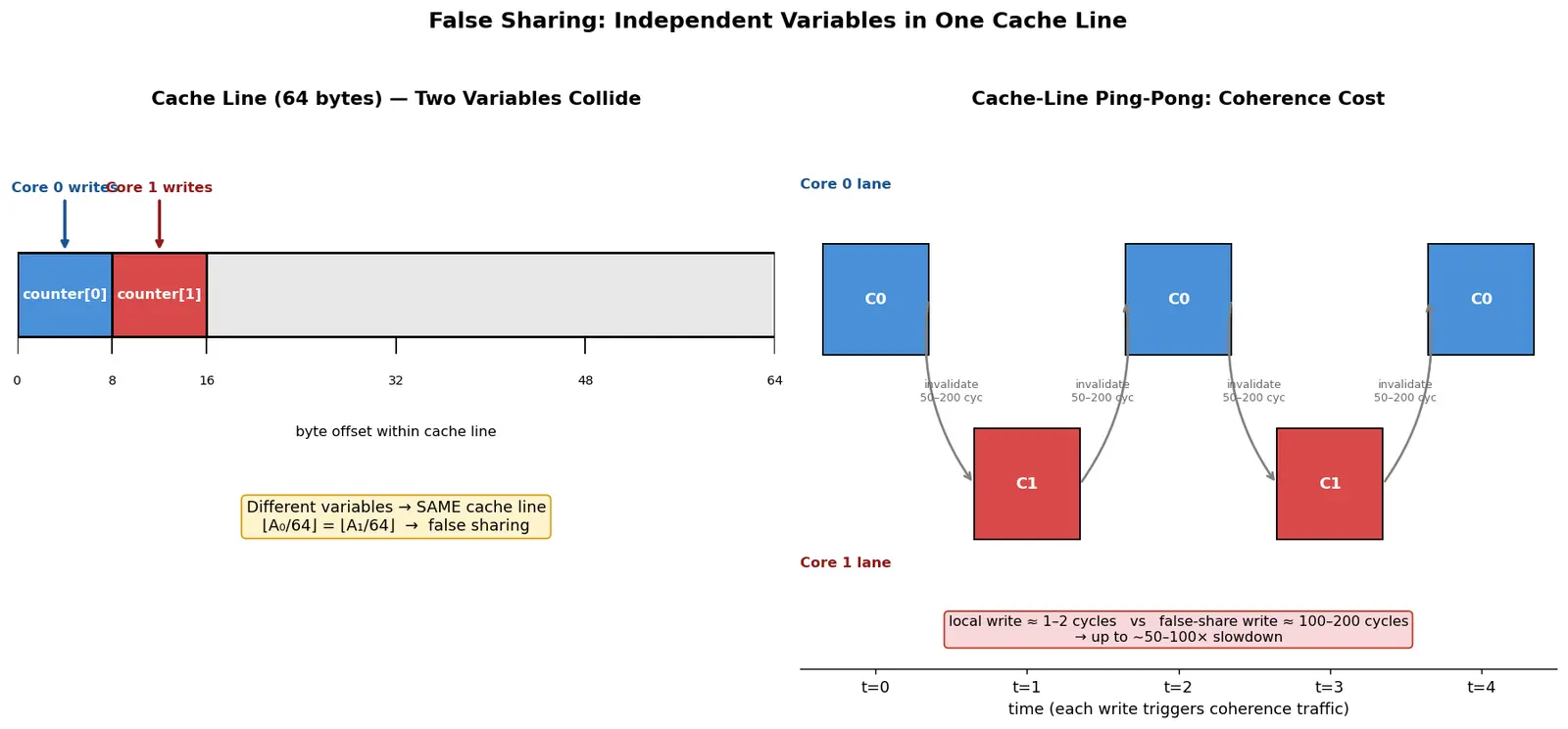 Figure — False sharing problem