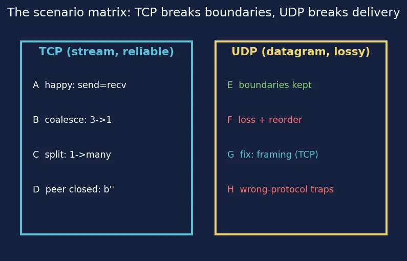 Figure — Socket programming — TCP server - client, UDP server - client in Python