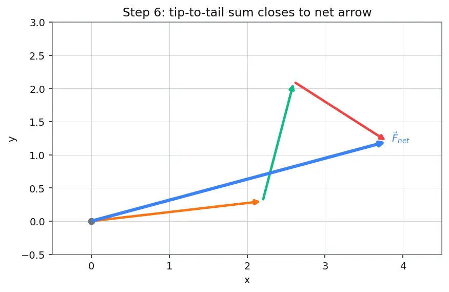 Figure — Superposition principle for forces