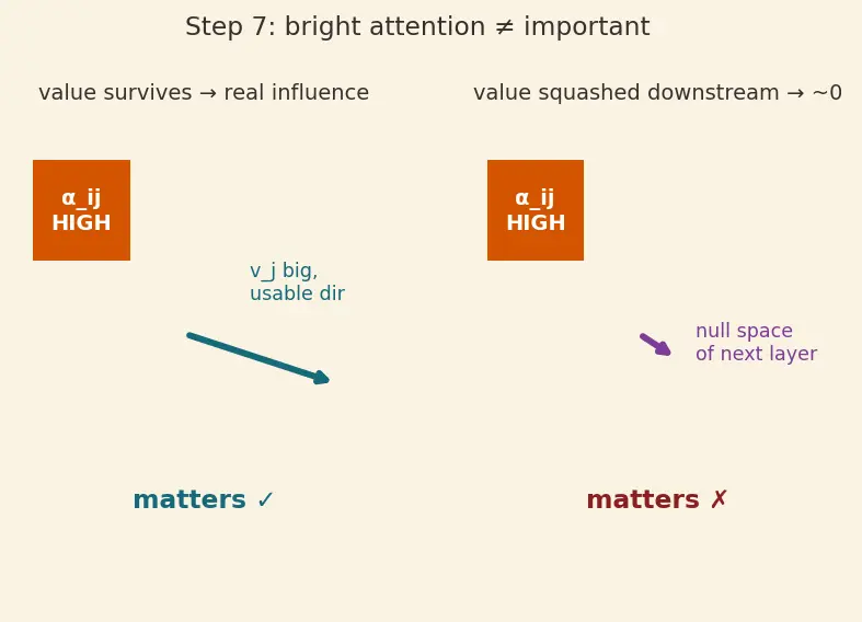 Figure — Attention visualization and limitations
