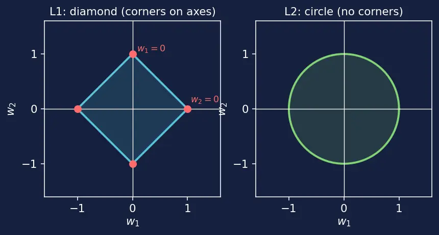 Figure — L1 (Lasso) regularization