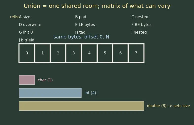 Figure — Unions — overlapping memory