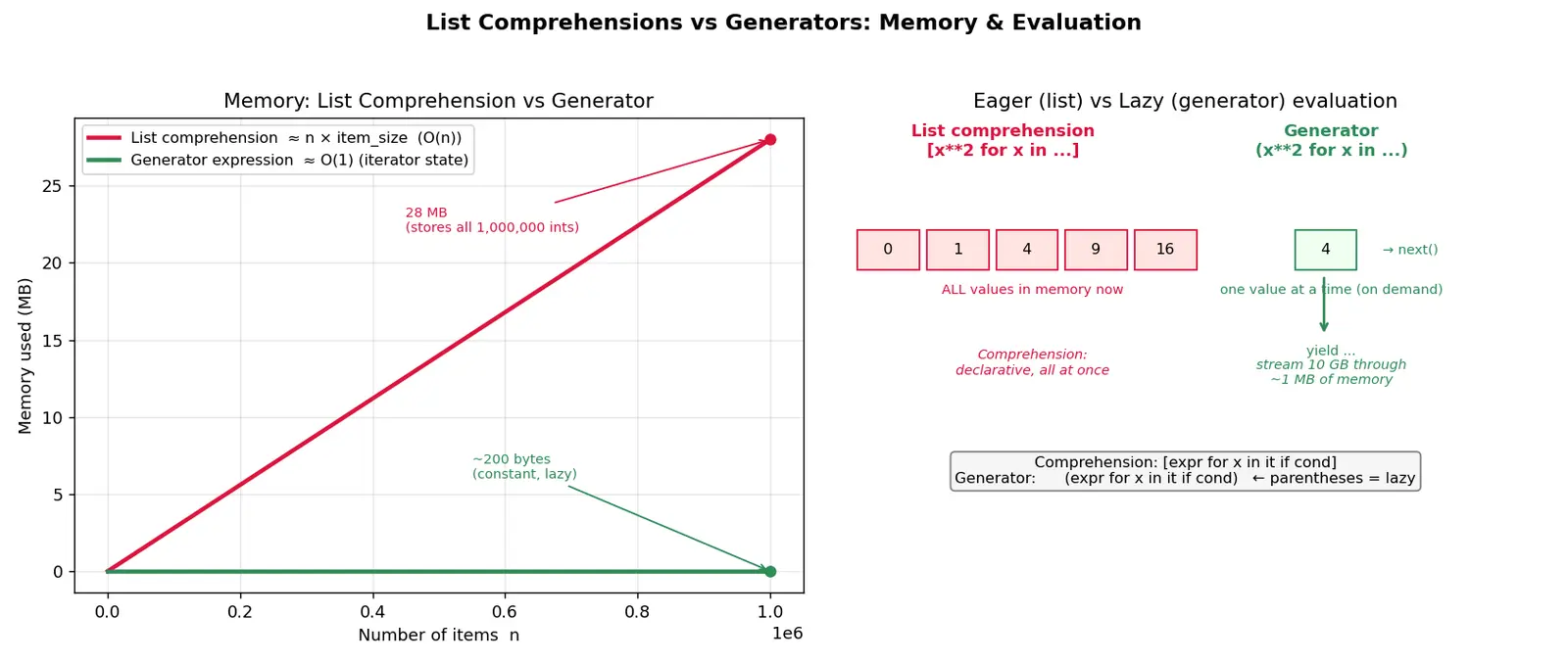 Figure — List - dict comprehensions and generators