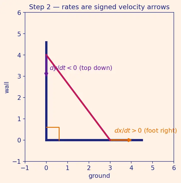 Figure — Related rates — setting up and solving