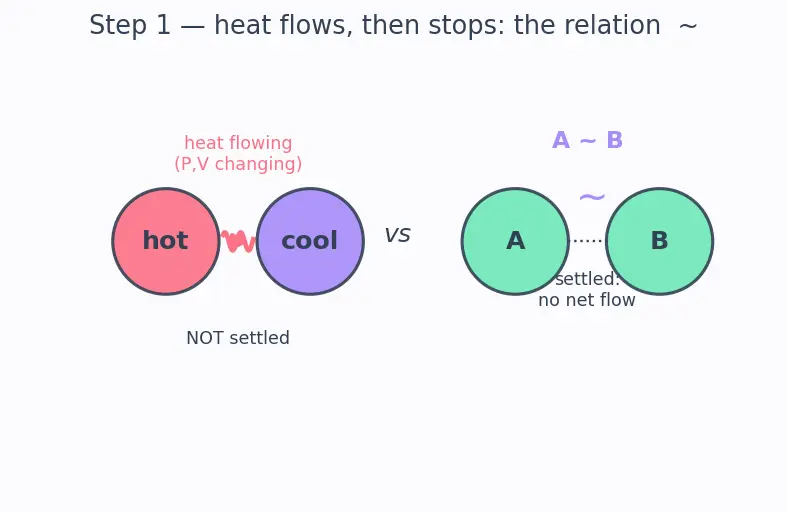 Figure — Zeroth law — transitivity of thermal equilibrium