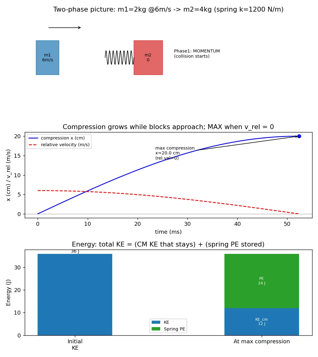 Figure — Spring-mass systems — collision problems