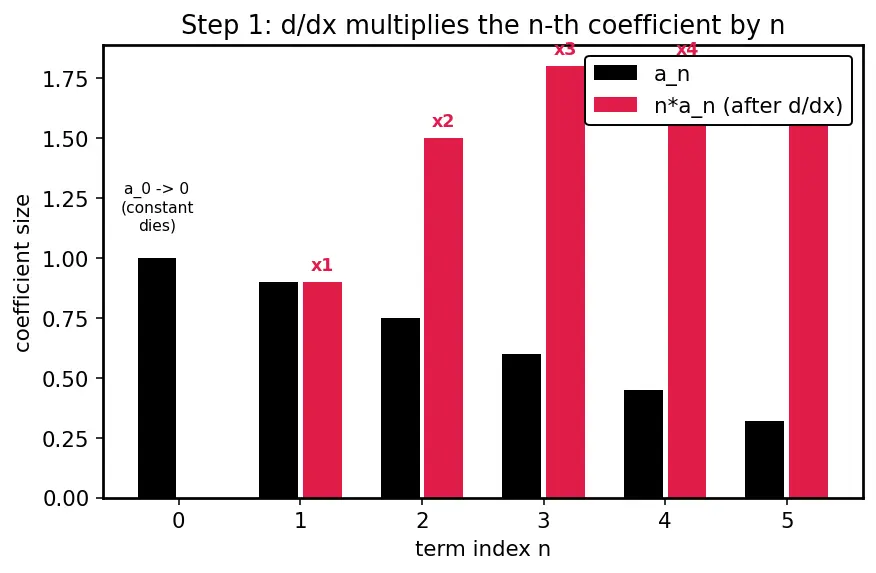 Figure — Term-by-term differentiation and integration of power series