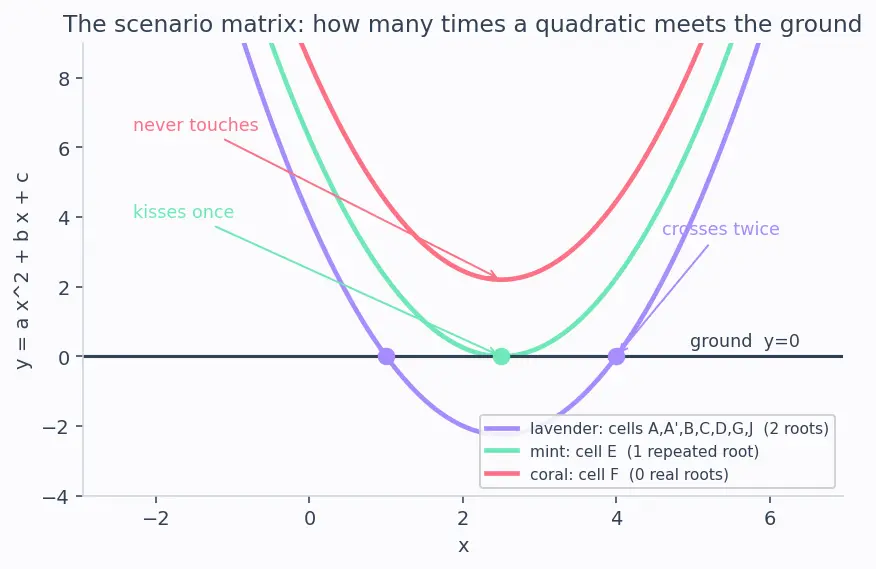 Figure — Quadratic equations — factoring, completing the square