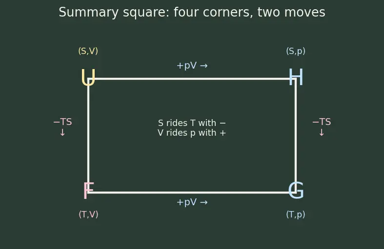 Figure — Thermodynamic potentials — U, H, F, G (preview)